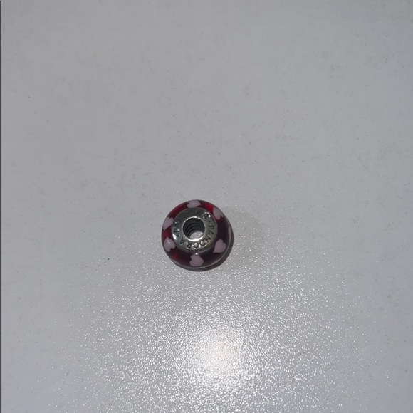 Pandora Red and White Charm Bracelet Bead - Picture 1 of 1